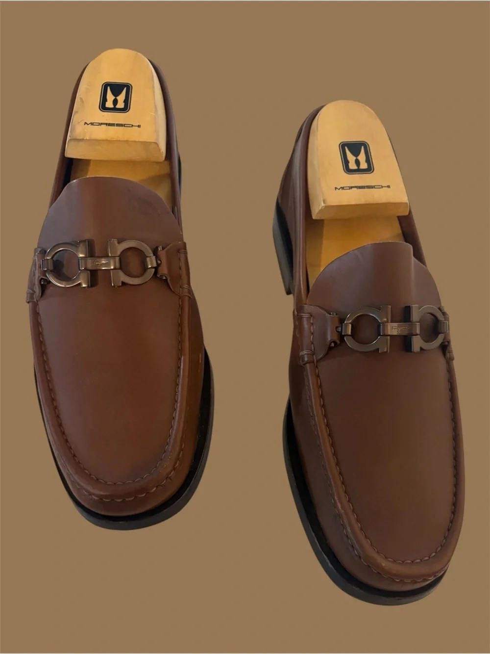 Men's Brown Leather Bit Loafers